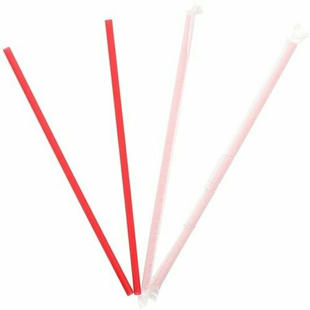 SOUTHEASTERN PAPER GROUP Straws, Wrapped, Giant, 10-1/4in, 1Red, 1200PK EGS198200